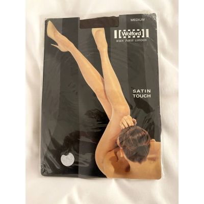 Wolford Tights Satin Touch MEDIUM Pantyhose Brown Style 11232